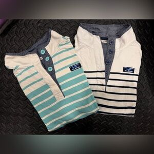 Lot of 2 L.L. Bean Blue 3/4 Women’s Button-Up Sweatshirt